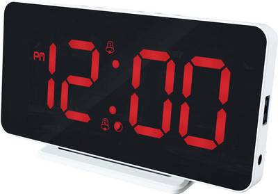 [RADHCG022CALI] CALIBER Réveil extra-plat avec USB - Wit
