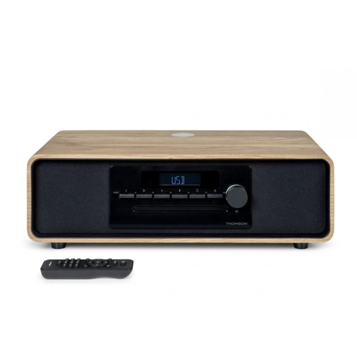 [RADMIC300IBTTHOM] Thomson MIC300IBT ensemble audio pour la maison Système micro audio domestique 10 W Noir, Bois