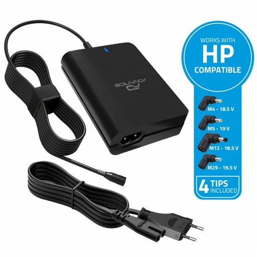 [CHARGCHG090HPADV] ADVANCE Chargeur universel special HP  90W/ 4 embouts